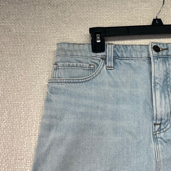 FRAME Denim Mini Skirt Womens Blue‎ Green Frayed Hem Utility Pockets - Picture 4 of 14